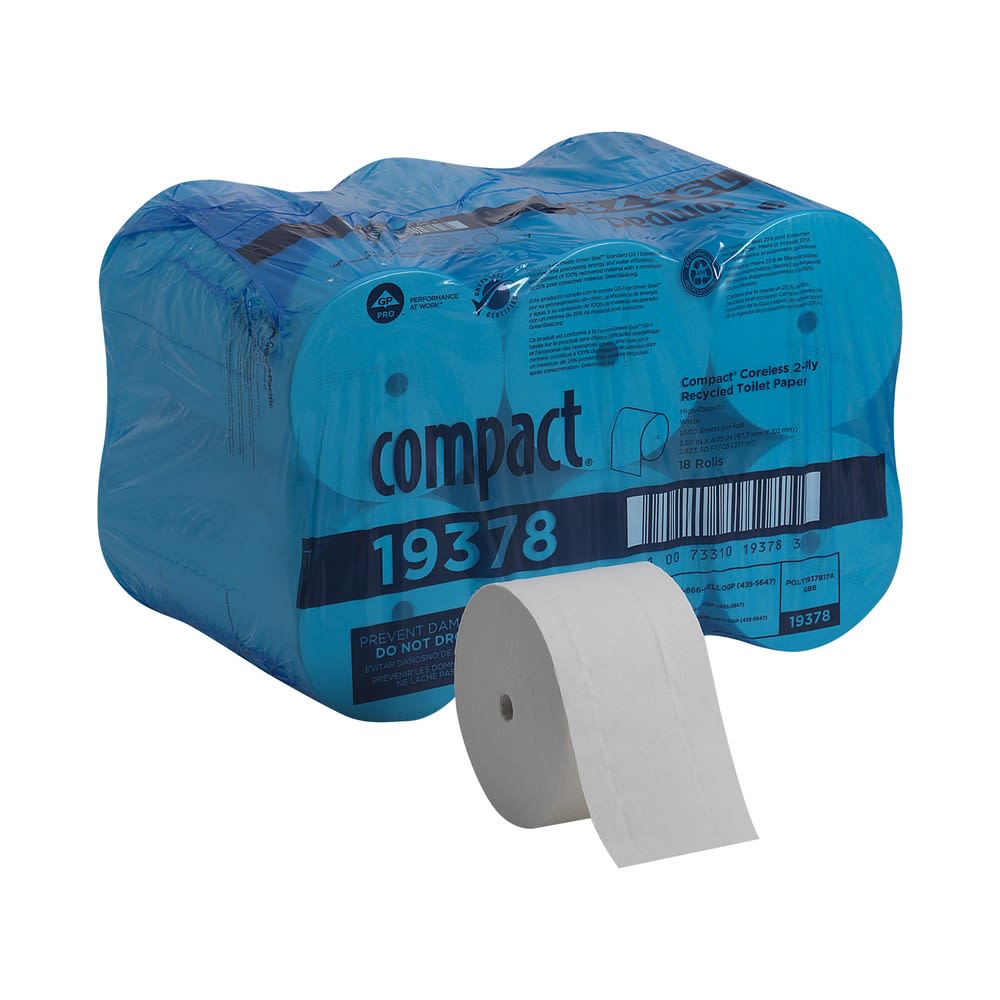 GuestSupply US | Compact® Coreless 2-Ply Recycled Toilet Paper